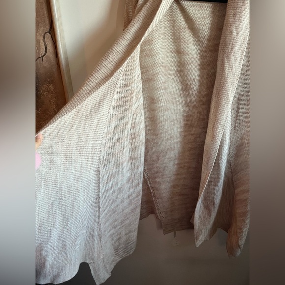 Zadig & Voltarie Deluxe Misti Print 100% Cashmere Beige Open Front Cardigan - Picture 7 of 13